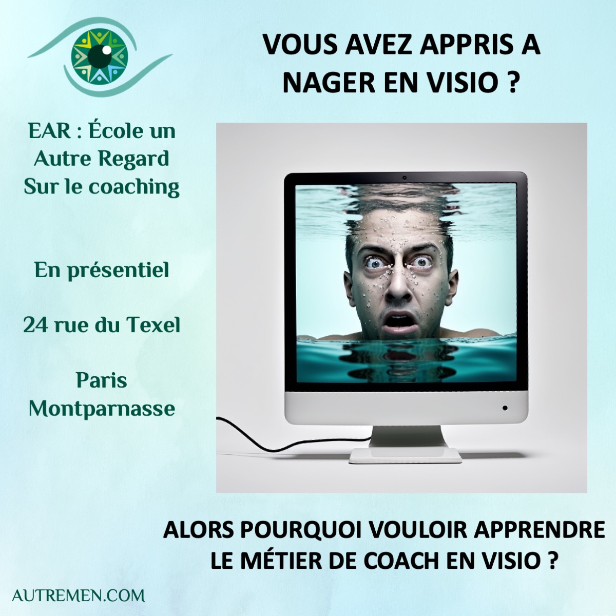 EAR-COACHING-NAGER-VISIO Apprendre le coaching en formation présentiel ? ou en distanciel ? en visio ? quels avantages? les risques d'apprendre le coaching en visioconférences