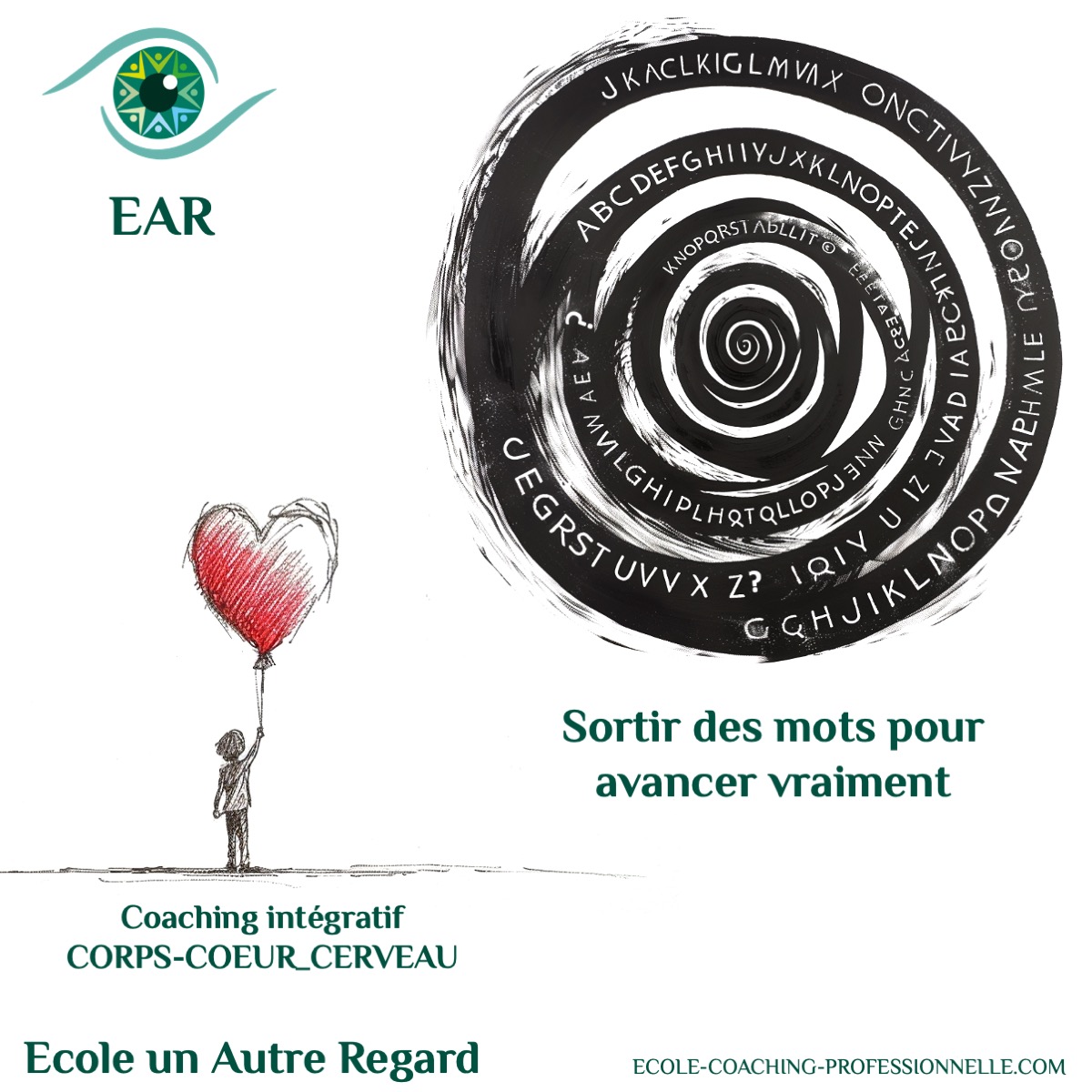 EAR une école qui vous apprends a sortir des mots pour écouter les émotions et remettre en mouvement vos coaché