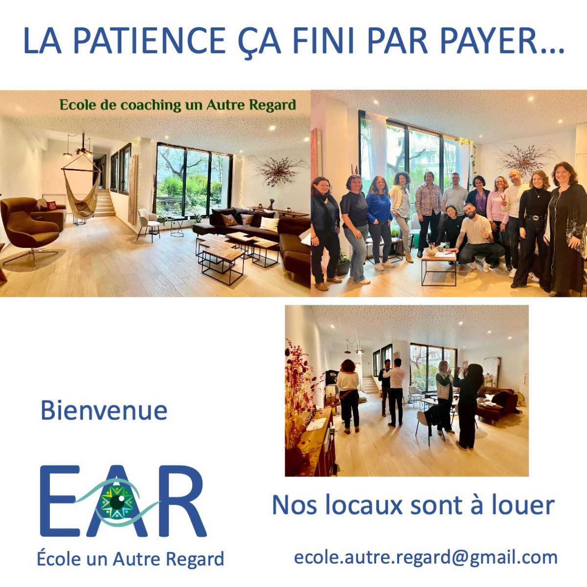 EAR la métamorphose des locaux de l'école de coaching un Autre Regard 